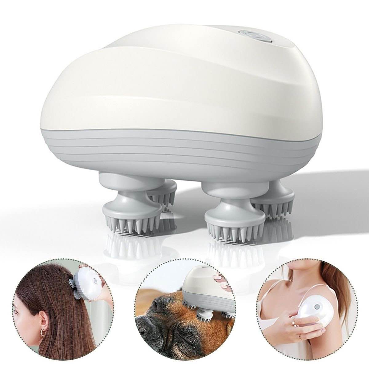 Picture of Electric Scalp Massager – Portable Handheld Head Massager with 96 Kneading Nodes for Stress Relief, Relaxation & Pain Relief | Ideal Gift for Men, Women, Boys & Girls