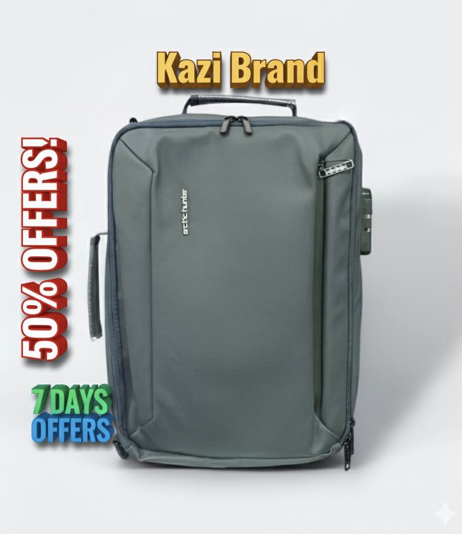 Picture of 🥇 Arctic Hunter 15.6” Men & Boys Laptop & Travel Backpack | Waterproof, Anti-Theft, USB Charging | College, Office & Daily Bag (Grey/Black)