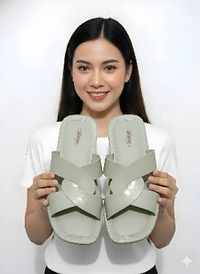 Picture of Kazi Brand | Trendy Ultra-Light Cross-Strap Slide Slippers for Women | Premium Cushioned Comfort Sandal | Stylish & Non-Slip Daily Wear Footwear | Daraz Exclusive