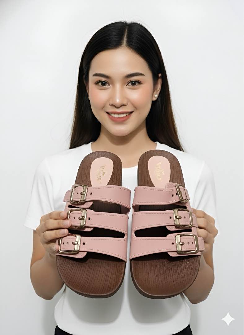 Picture of Velora Women’s Triple Buckle Cork Sole Platform Sandals