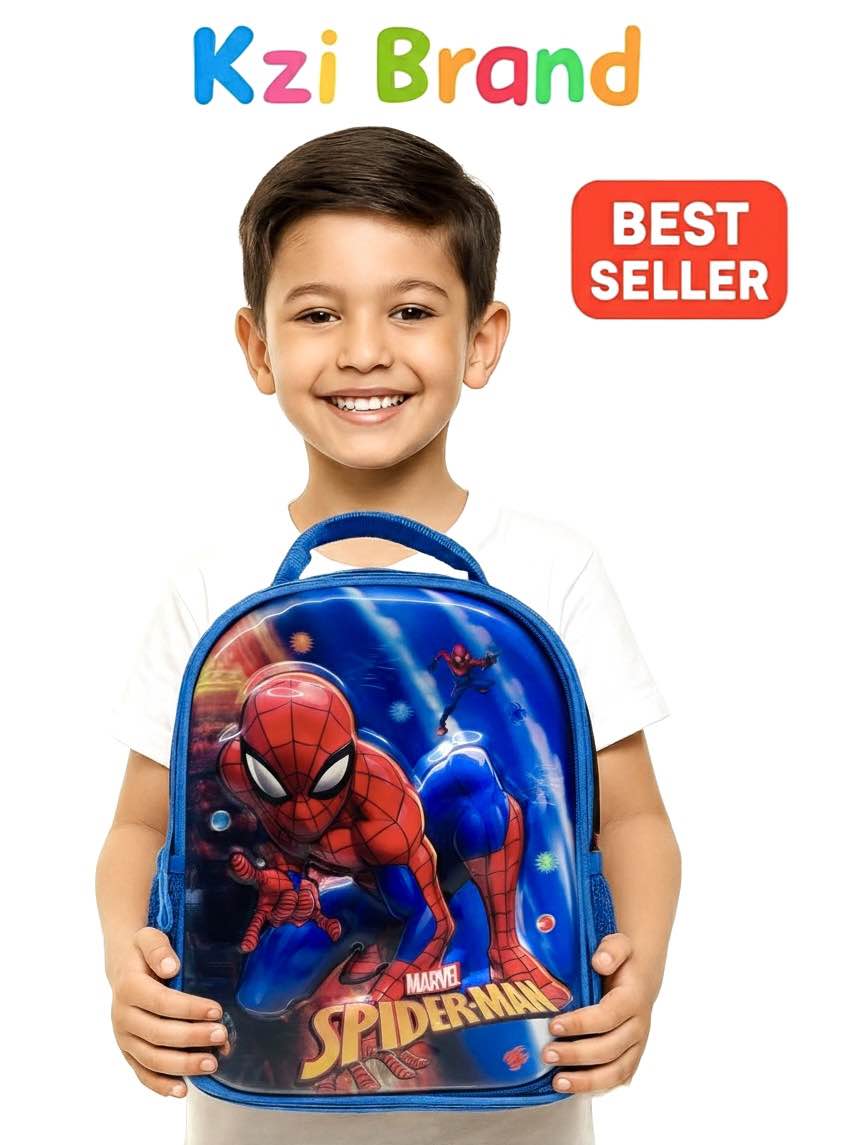 Picture of Marvel Spider-Man Kids Backpack - School Bag for Boys & Girls - 3D Embossed Spiderman Bag - Children's School Bag - Kazi Brand Best Seller