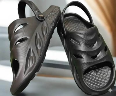 Picture of VIRAL TREND] Men's/Unisex EVA Clog Sandal | Lightweight Soft Rubber Slides | Black & Blue Color Available | Non-Slip Comfortable Hole Shoe with Back Strap