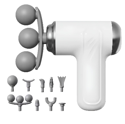 Picture of 6 Speed Mini Massage Gun Three-head Big Area Deep Tissue Percussion Relieve Fatigue Wireless Electric Massage Gun