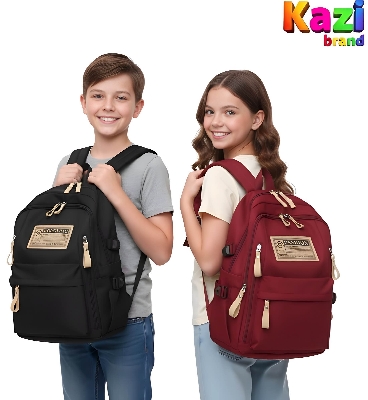 Picture of Fashion Student Backpack for School/Travel | Kazi Brand Casual Daypack with USB Port Slot | Comfortable & Large Capacity