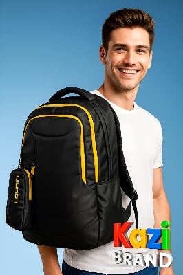 Picture of Bag Laptop Backpack for Men Boys | Loupin Kazi Brand New Trendy Waterproof School College Office Travel Daypack | Smart Anti-Theft 18 Inch USB Charging | Blue Black Coffee Available
