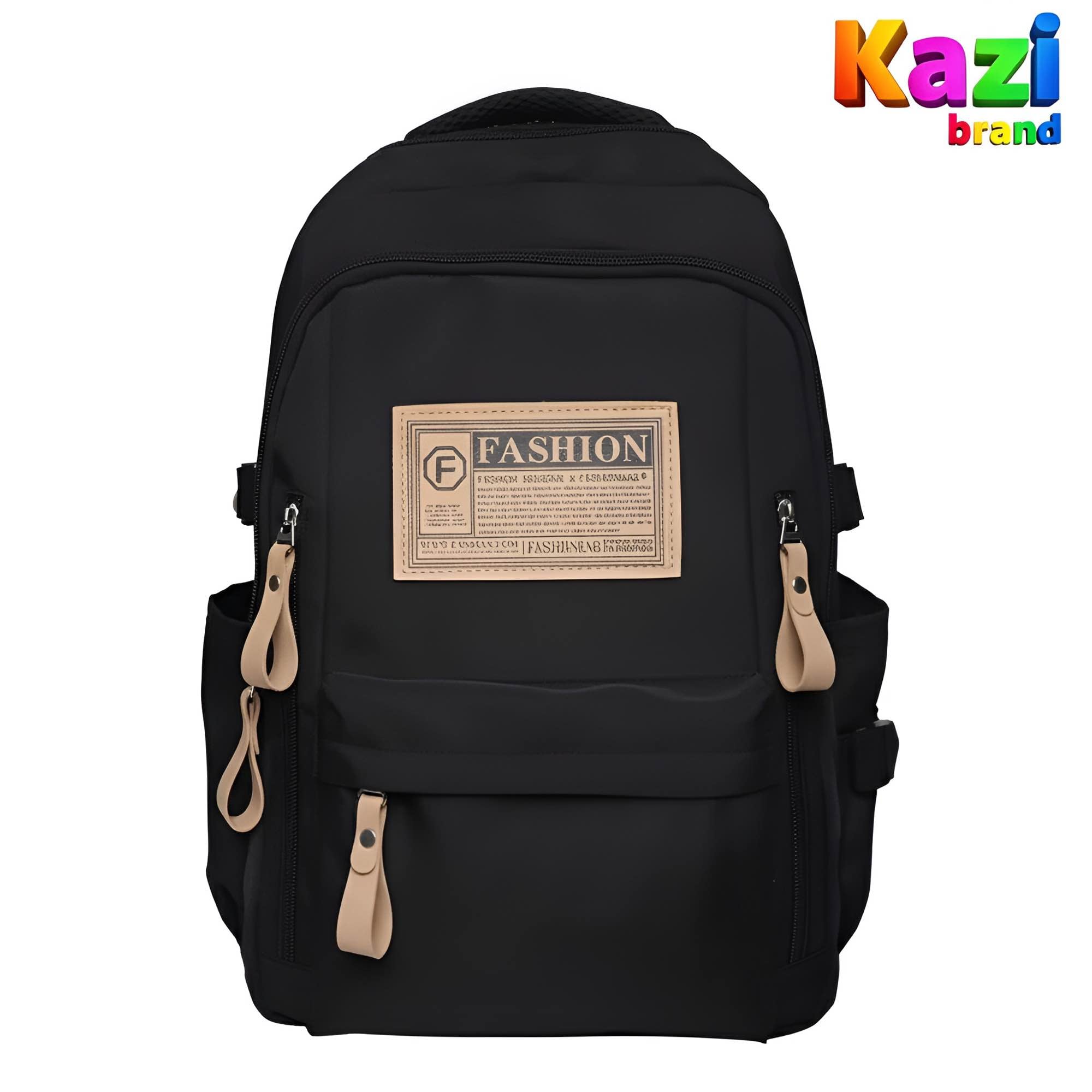 Picture of Trendy Large Capacity 18.5” Waterproof Nylon Backpack – School, College & Travel Bag for Kids & Adults | Laptop Bag Casual Preppy Style – Kazi Brand