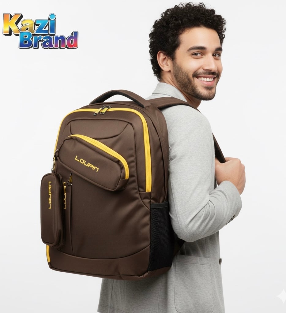 Picture of Louping Backpack for Men Women (Unisex) | Large Capacity, Durable & Water-Resistant Bag | Travel & Laptop Backpack (Black, Blue, Coffee)