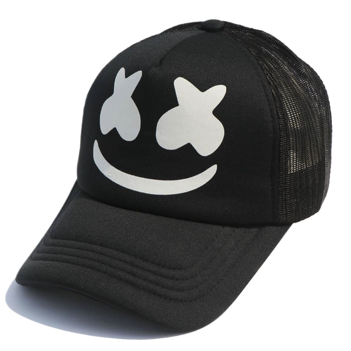 Picture of [TRENDING] Marshmello Half Net Cap for Men | Stylish Baseball Cap | Adjustable, Breathable Mesh Design | Sports & Casual Wear