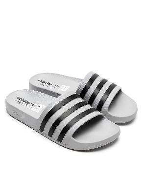 Picture of Adidas Adilette Aqua Slides – Premium Grey-Black 3-Stripe Comfortable Casual Sandal