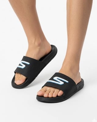 Picture of Men's Sporty Black Slide Slipper Sandal | Trendy EVA Comfort Flat Shoe | For Indoor & Outdoor Use | Non-Slip, New Collection