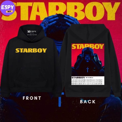 Picture of The Weeknd Starboy Star Boy Hoodie for Men & Boys | Oversized Winter Collection Hoddie | Premium Quality Custom Print Black Sweatshirt Jacket