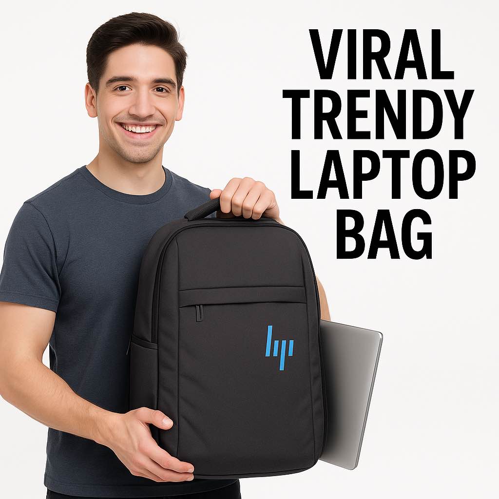 Picture of HP-Style Premium 15.6” Laptop Backpack – Lightweight, Waterproof & Travel-Friendly Office/School Bag