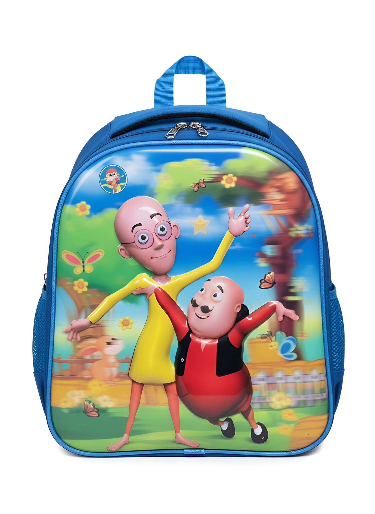 Picture of Trendy Motu Patlu Backpack for 5 to 14 Years Old - Durable & Multi-Compartment Kids Bag - Ideal for School & Travel
