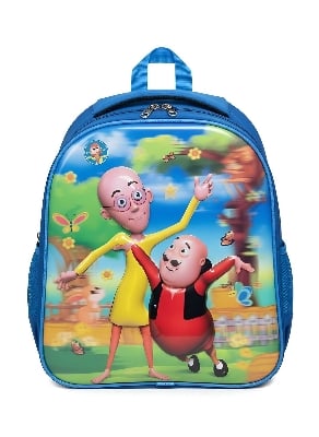 Picture of Trendy Motu Patlu Backpack for 5 to 14 Years Old - Durable & Multi-Compartment Kids Bag - Ideal for School & Travel