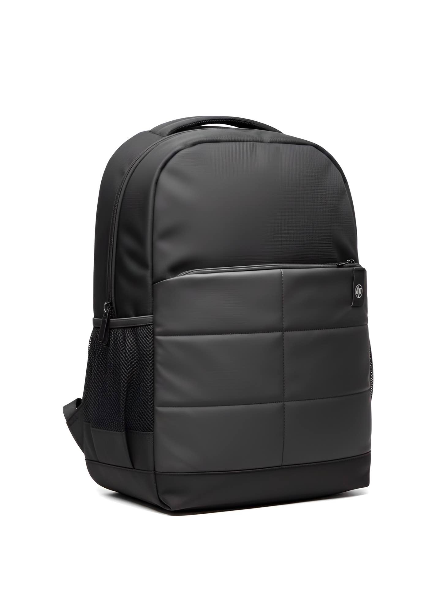 Picture of Premium HP Stylish Quilted Black Laptop Backpack 15.6 Inch | Waterproof & Durable Travel, College, Office Bag for Men & Women