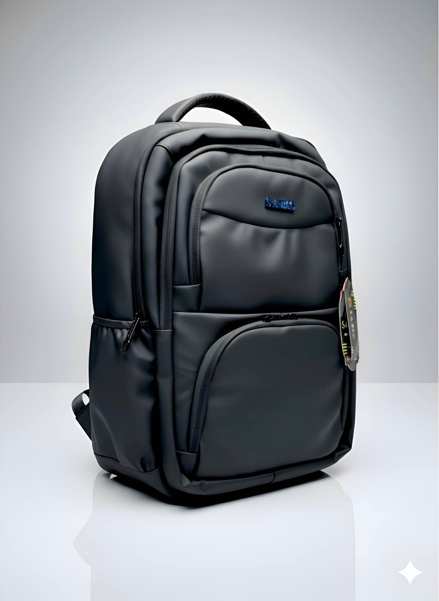 Picture of New Model Business Laptop Backpack | Premium Leather Finish Waterproof Office & Travel Bag | 15.6 Inch Anti-Theft College Bag for Men