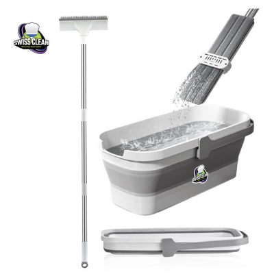 Picture of Silicone Bucket Mop 360 Degree Rotating Flat Mop With Self-Wringing