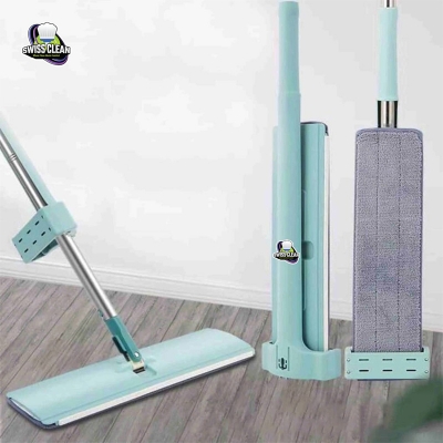 Picture of 360 Degree Rotatable Self-Wringing Flat Mop With Microfiber Pads (Multicolor)
