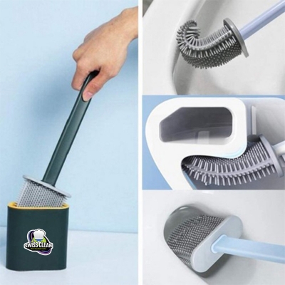Picture of Silicone Toilet Brush And Holder Set With Wall-Mount Design (Multicolor)