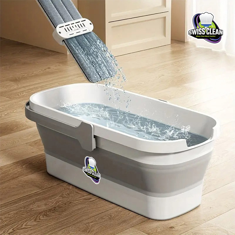 Picture of Silicone Bucket Mop 360 Degree Rotating Flat Mop With Self-Wringing
