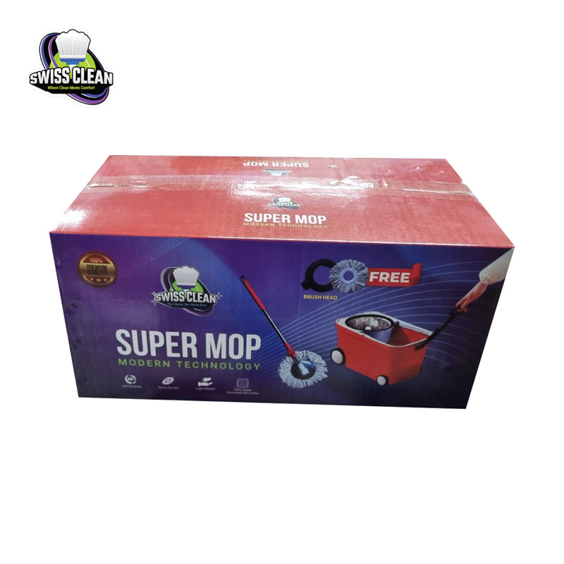 Picture of Super Mop – 360° Spin Floor Cleaning System with Free Brush Head and Mop Pad