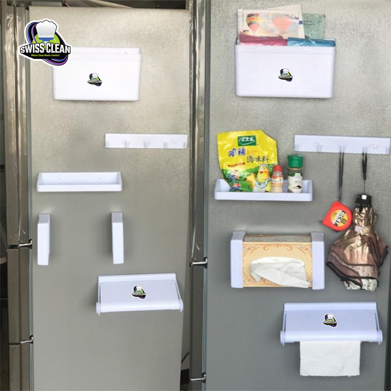 Picture of 5 in 1 New Feeling Fridge Shelf Storage Organizer Set – Magnetic Multi‑Purpose Refrigerator Rack for Kitchen & Home Storage (Multicolor)
