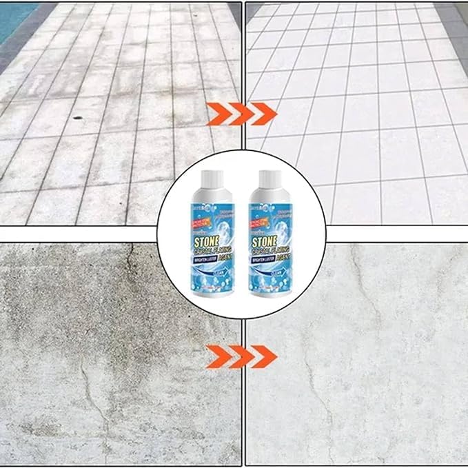 Picture of Stone Stain Remover Cleaner, Nano Stone Crystal Plating Agent, Marble Stone Cleaner Polishes, Crystal Plating Agen for Kitchen, Patio, Backyard Marble Cleaner and Polish (Pack Of 1) 450ml