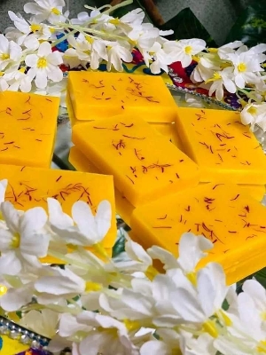 Picture of Hand Made Saffron Goat Milk Bar Soap 1 pcs-100gram