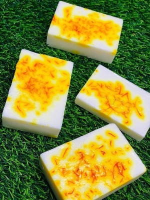 Picture of Hand Made Saffron Goat Milk Bar Soap 1 pcs-100gram