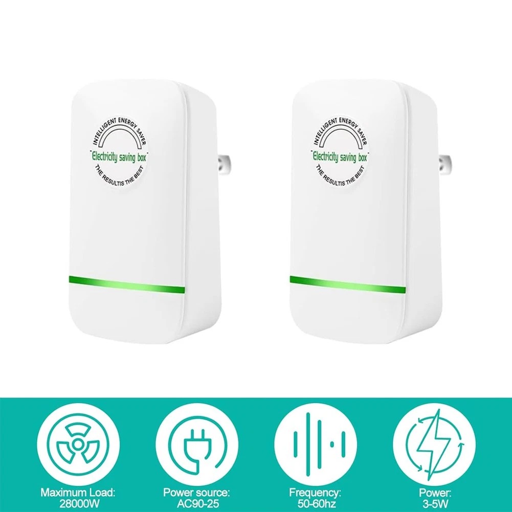 Picture of Electricity Saving Box Stop Watt Stopwatt Energy Saving Device Sa(White)