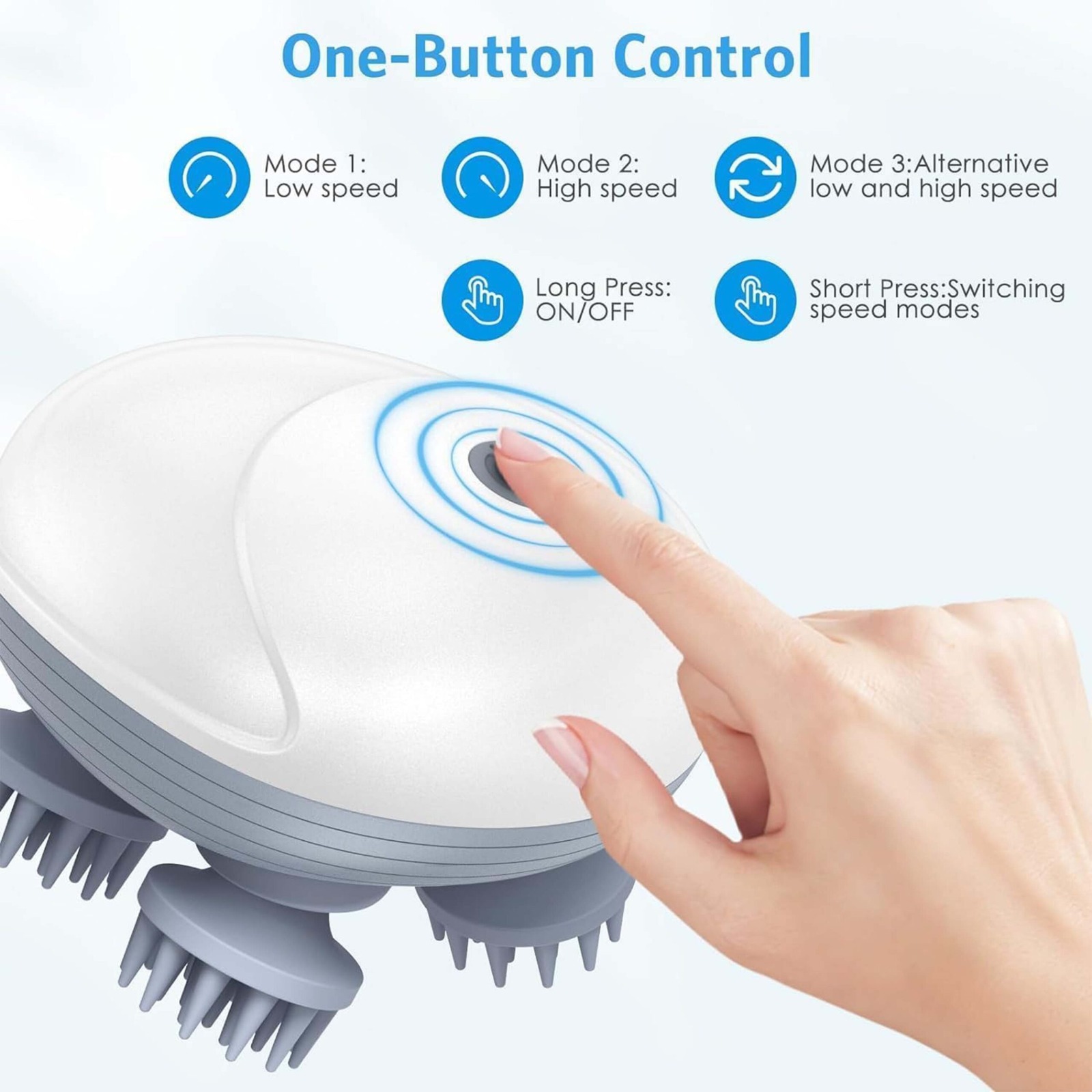 Picture of Electric Cat Massager Body Health Care Relax Shoulder Leg Arm Neck Deep Tissue Head Scalp Massage(White)