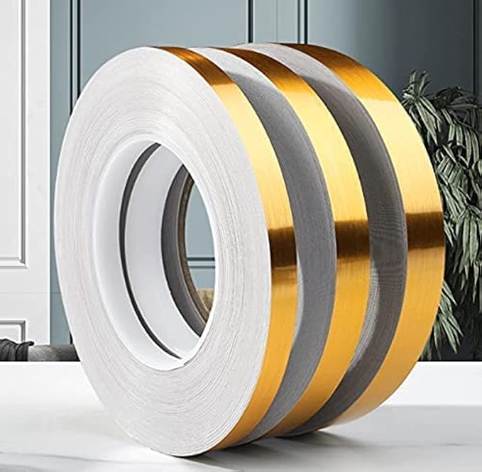Picture of 50M/Roll Gold Beautiful Seam Ceramic Tile Stickers Mildewproof Decor Self Adhesive Wall Tape Floor Tile Sewing Sticker(Gold)