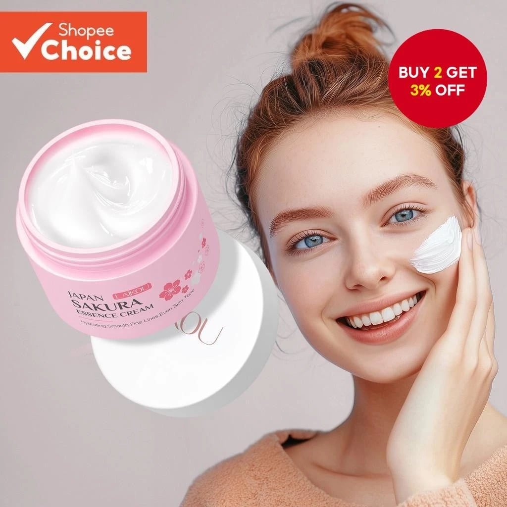 Picture of LAIKOU Sakura Facial Cream Repairing Moisturizing Essence Cream Even Skin Tone 25g