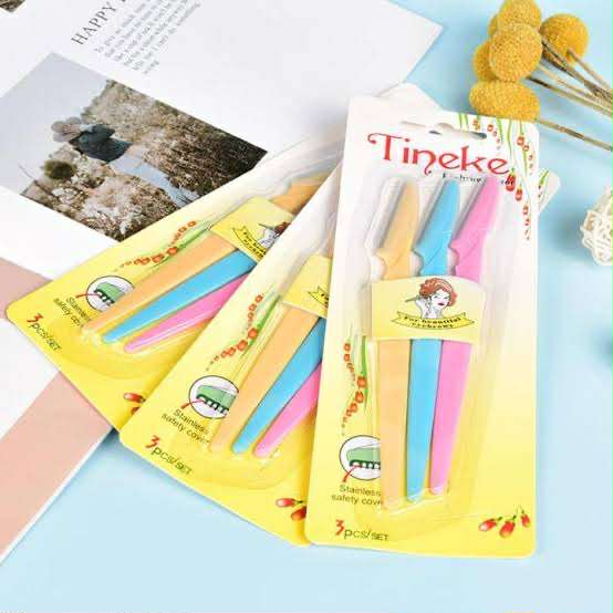 Picture of Eyebrow Razors Facial Hair Remover Shaver Trimmer Shaper for Women - 3Pcs