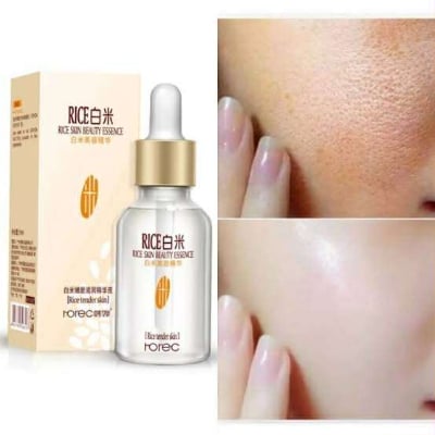 Picture of ROREC White Rice Serum Reduces Wrinkles and Lighten Dark Spots Pore Minimizer Anti- Aging Face Moisturizer Skin Lightening - 15ml