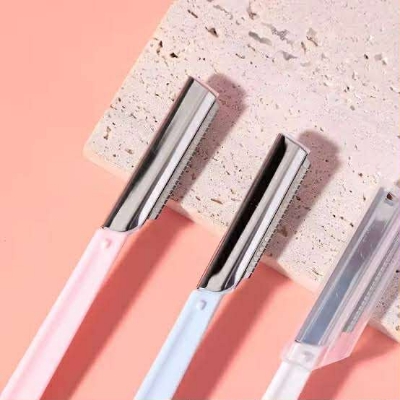 Picture of LMLTOP 3pcs Stainless Steel Eyebrow Razor Set High Quality Face Razors Eyebrow