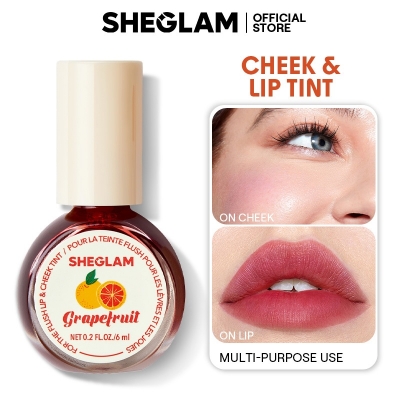 Picture of SHEGLAM For The Flush Lip & Cheek Tint-Fruit Punch Long-Lasting Matte Finish Lip Tint Easy-To-Use Lightweight Blush Moisturizing Lip Stain Liquid Lipstick Pink Liquid Lipstick