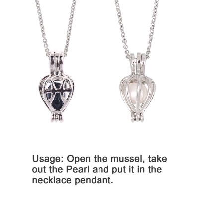 Picture of New 2025 Natural Oyster Wish Pearl Vacuum Can Pendant Necklace Charm Necklace Popular Fashion Women Jewelry Gift