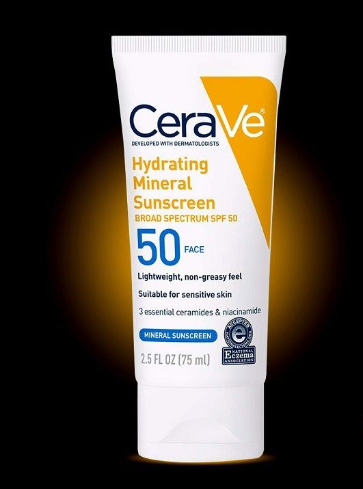 Picture of Cerave Hydrating Mineral Sunscreen SPF 50 Face for Senseitive Skin 75ml