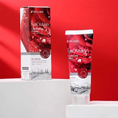 Picture of 3W Clinic Rose Cleansing Foam 100ml