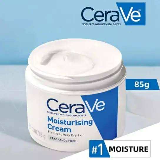 Picture of Cerave Moisturizing Cream Nicotinamide Hydrating Repair Skin Barrier Moisturizer Brighten Skin Tone Face Cream C Cream 85g