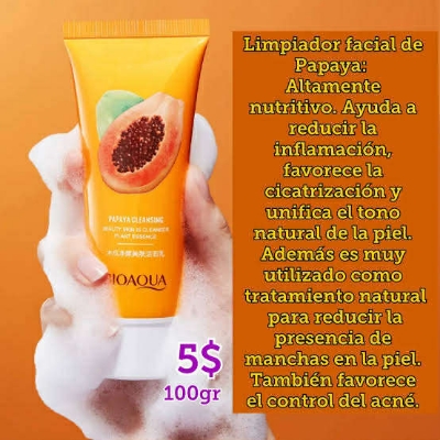 Picture of BIOAQUA PAPAYA EXTRACT CLEANSING BEAUTY SKIN CLEANSER 100G