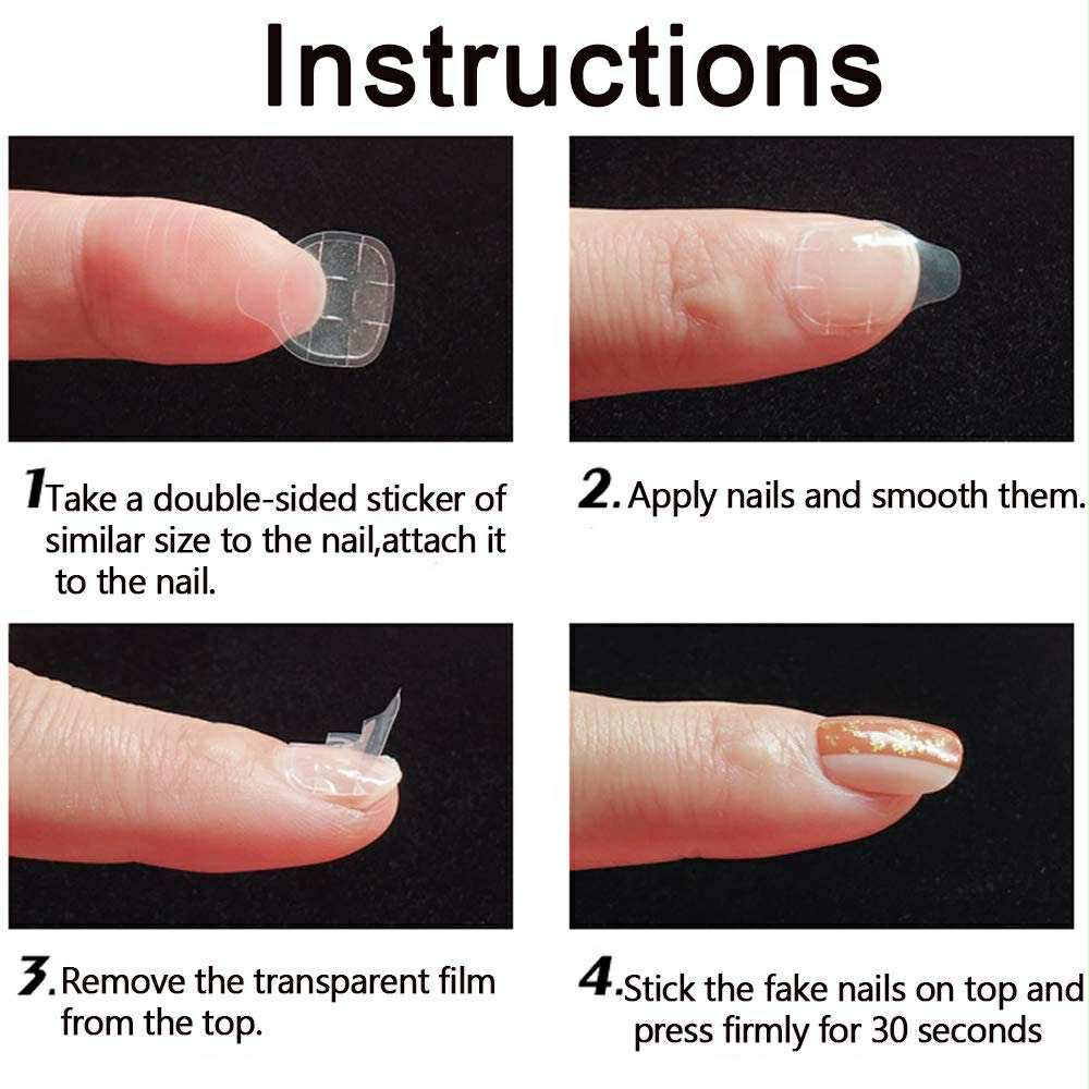 Picture of 24 pcs Nail Glue Stickers 1 Sheets