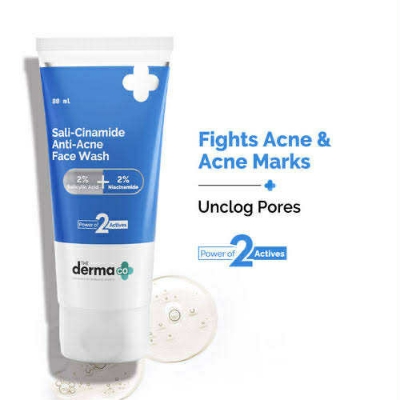 Picture of The Derma Co Sali-Cinamide Anti-Acne Face Wash with 2% Salicylic Acid & 2% Niacinamide - 80ml