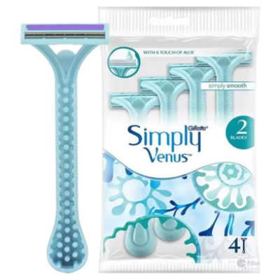 Picture of Hair Removal Razor - Simply Venus 2 Blade Razor - 1 Pack Containt 4 Razor (2 Baldes Razor)
