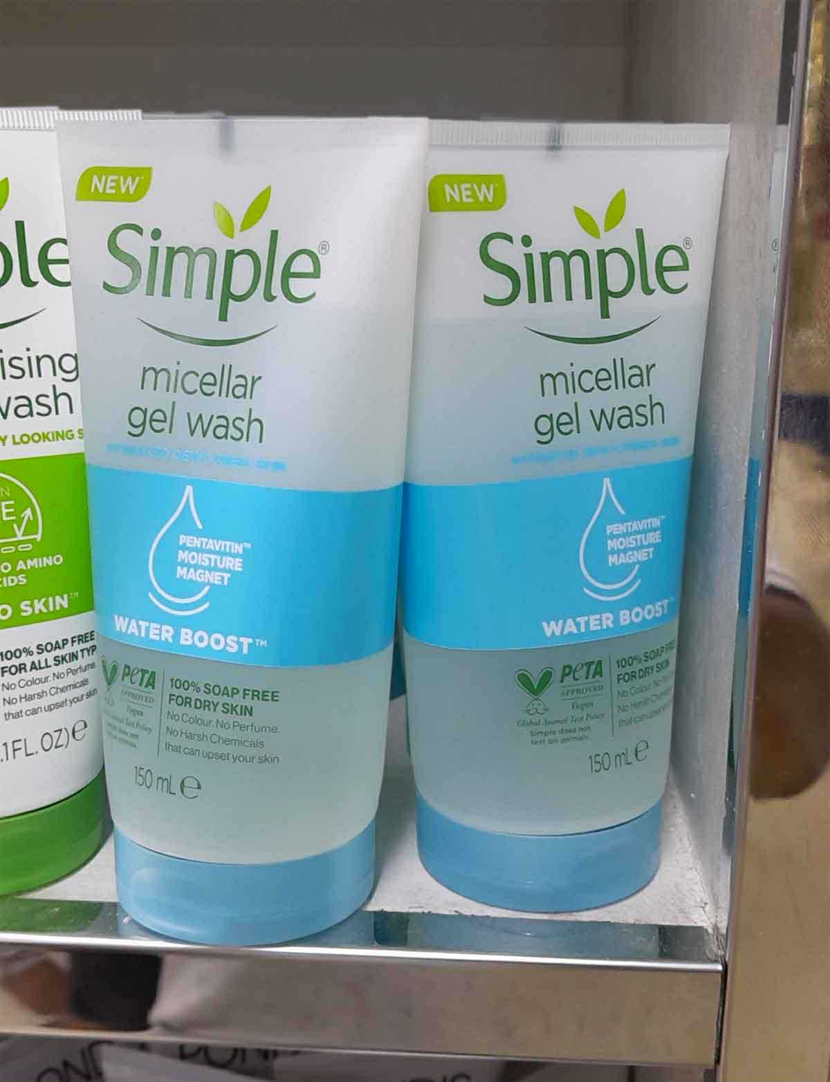 Picture of Simple Water Boost Micellar Facial Gel Wash 150ml