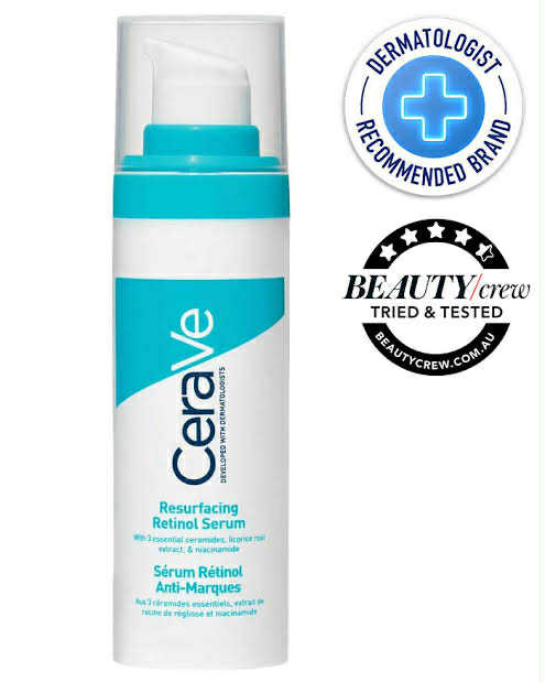 Picture of CeraVe Resurfacing Retinol Serum 30ml for Post-Acne Marks and Skin Texture | Pore Refining, Resurfacing, Brightening Facial Serum with Retinol and Niacinamide | Fragrance Free, Paraben Free & Non-Comedogenic