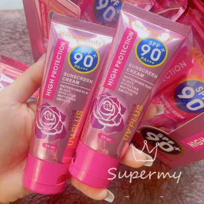 Picture of kiss beauty Skin Care Facial Sunscreen Cream SPF 90+ Sunblock Lotion 60ml