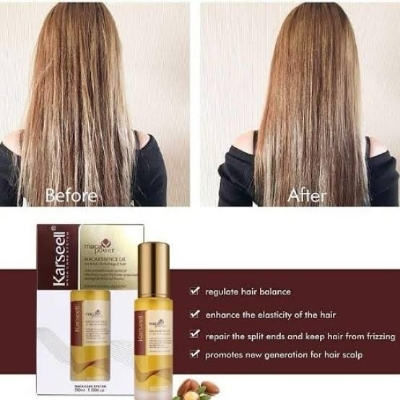Picture of Karseell Maca Essence Oil Hair Oil Moroccan Argan Oil 50ml for Hair & Skin, Cold Pressed Maca Essence Argan Oil Hair Oil for Dry Damaged Hair All Hair Types 50ml
