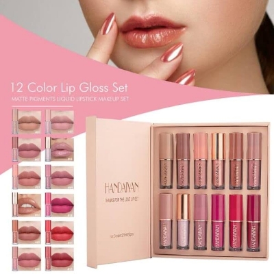 Picture of Handaiyan 12 Color Matte Liquid Lipstick Set Long-Lasting Smudge Proof - Kurti